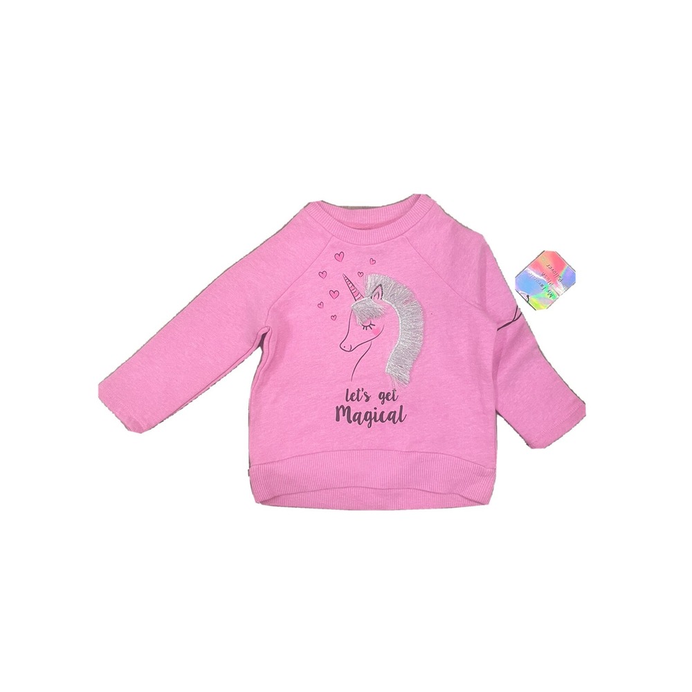 Member's Mark My Favorite‎ Plush Pullover Pink Unircorn Girls 2T